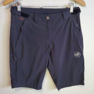 MAMMUT Runbold Shorts Stretch Hiking 10" Bermuda Cargo Dark Grey Women's 6
